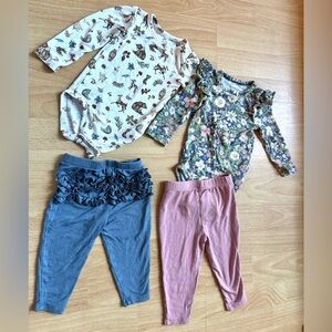 Posh Peanut lot - Jayla, Iridessa Classic Bodysuit, leggings, size 3-6M